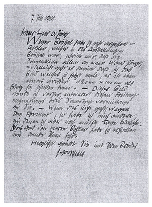 Brief von Egon Schiele an Hugo Jung 