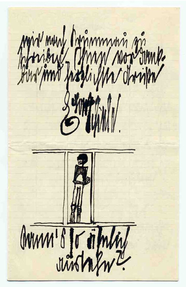 Brief von Egon Schiele an Josef Hoffmann Bild 2