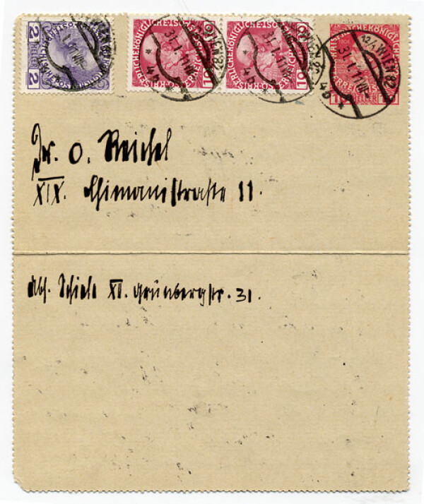 Brief von Egon Schiele an Oskar Reichel Bild 2