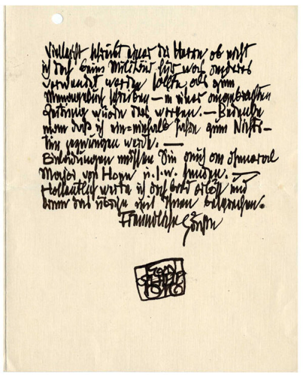 Brief von Egon Schiele an Guido Arnot Bild 2