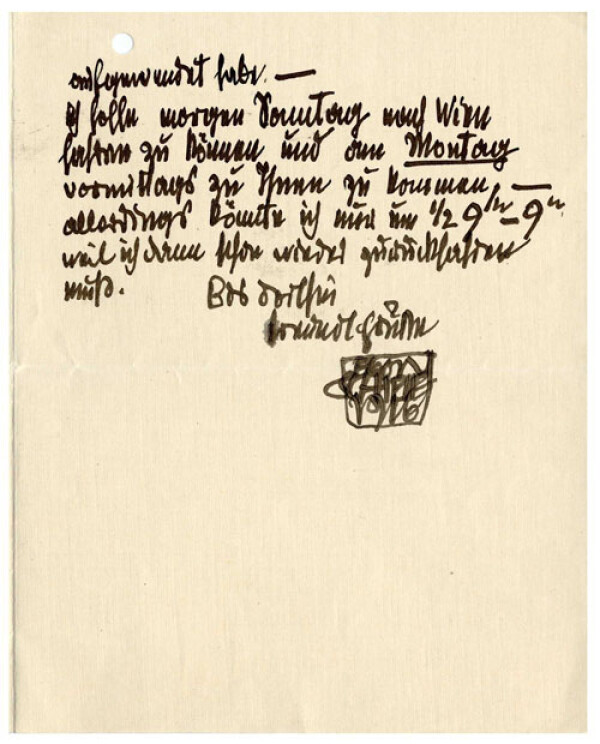 Brief von Egon Schiele an Guido Arnot Bild 2