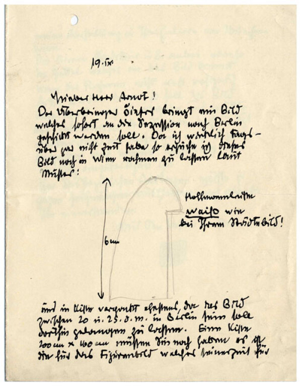 Brief von Egon Schiele an Guido Arnot 