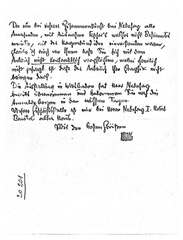 Brief von Egon Schiele an Felix Albrecht Harta Bild 3