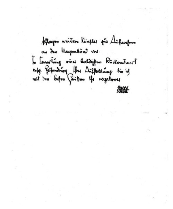 Brief von Egon Schiele an Karl Stemolak Bild 2