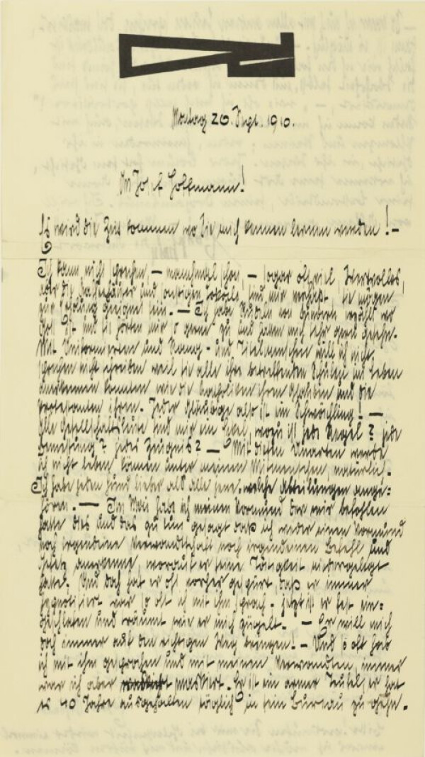 Brief von Egon Schiele an Josef Hoffmann 