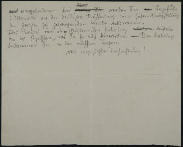 Entwurf eines Briefes von Egon Schiele an die Münchener Secession Bild 2