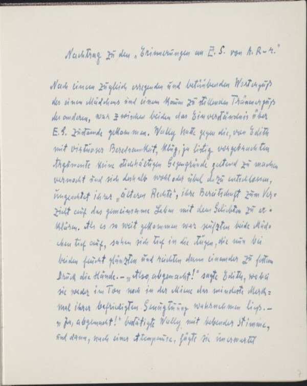 Beitrag von Arthur Roessler für das „Erinnerungsbuch Egon Schiele“ 