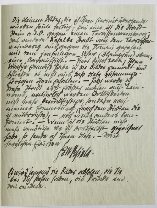 Brief von Egon Schiele an Carl Reininghaus Bild 2