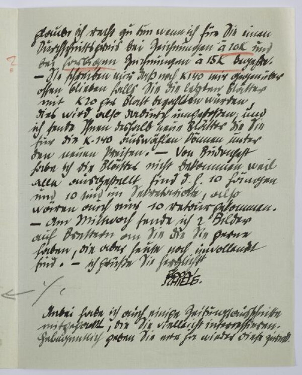 Brief von Egon Schiele an Carl Reininghaus Bild 2