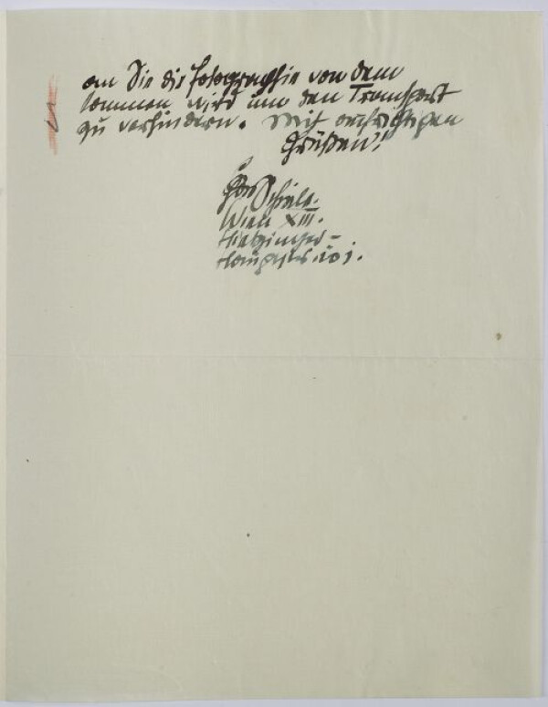 Brief von Egon Schiele an Carl Reininghaus Bild 2