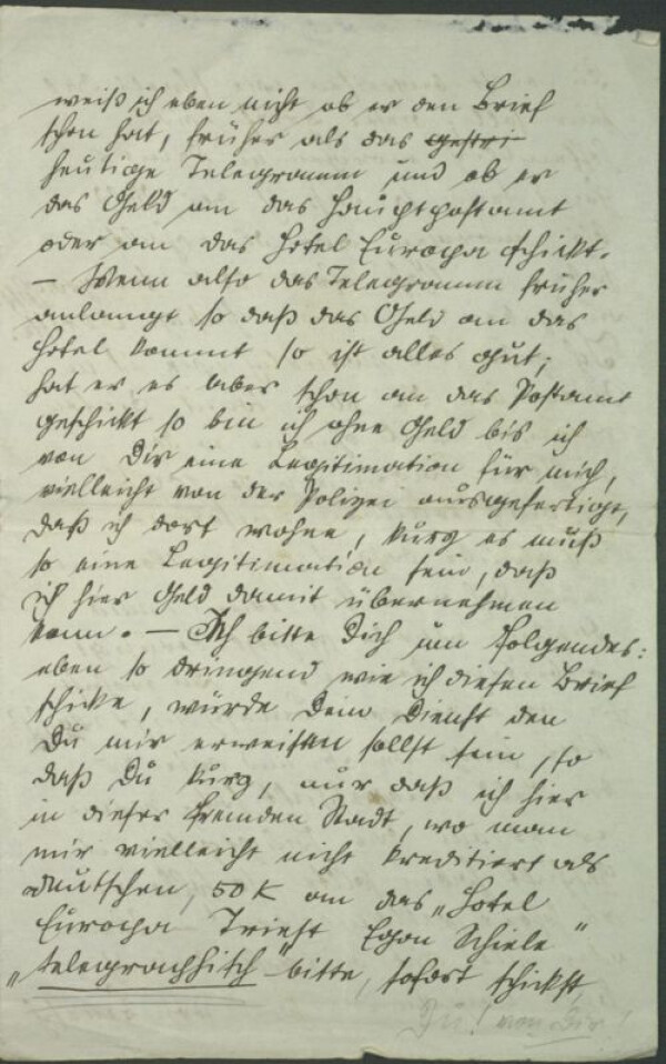 Brief von Egon Schiele an Anton Peschka (Fragment zu ESDA, ID: 108) Bild 2