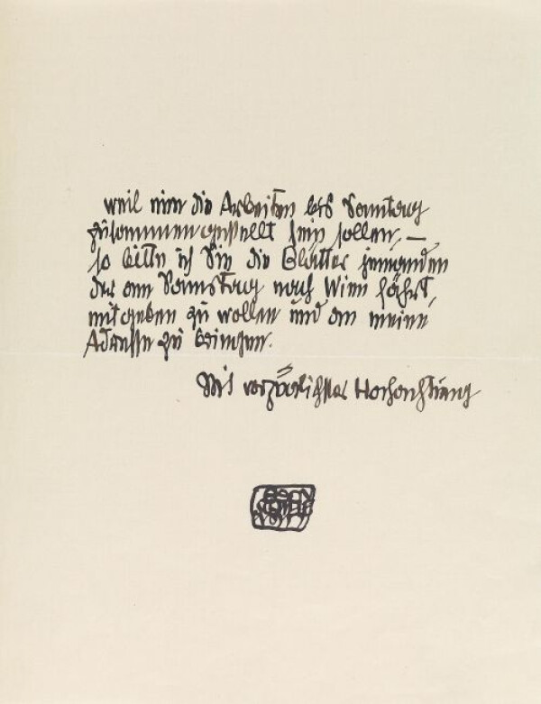 Brief von Egon Schiele an Gustav Herrmann Bild 2