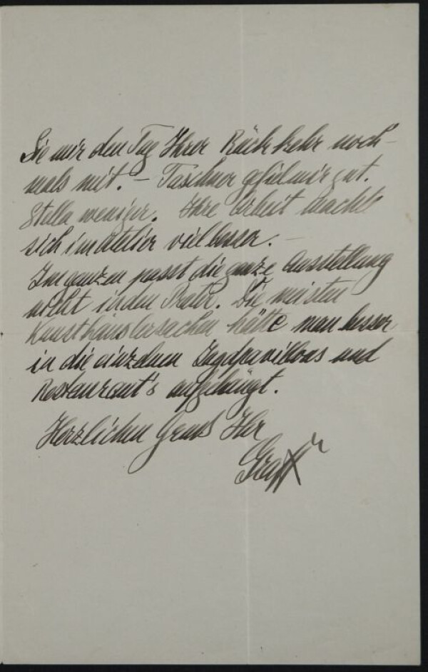 Brief von Erwin von Graff an Egon Schiele Bild 2