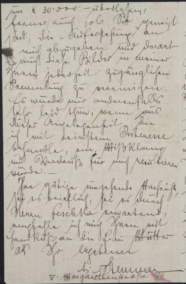 Brief von Arthur Stemmer an Melanie Schiele, adressiert an Marie Schiele Bild 4