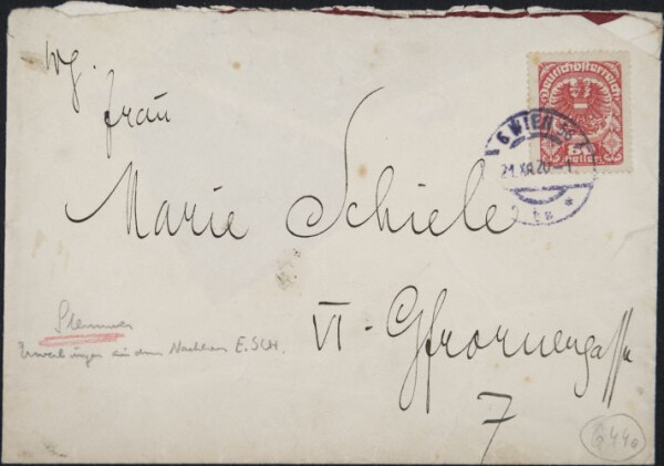 Brief von Arthur Stemmer an Melanie Schiele, adressiert an Marie Schiele Bild 5