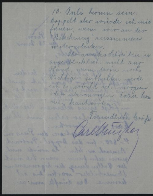 Brief von Carl Reininghaus an Egon Schiele Bild 2