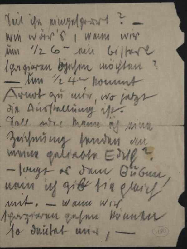 Brief von Egon Schiele an Edith und Adele Harms 