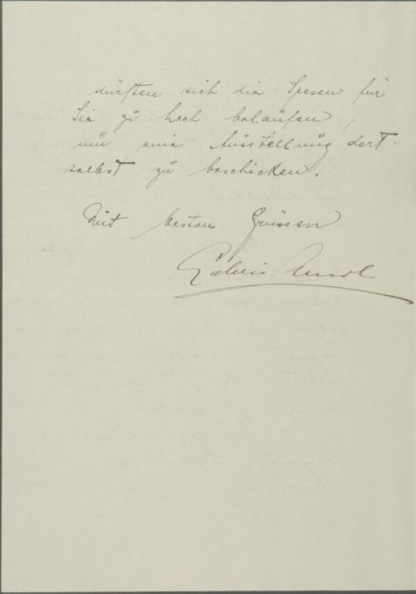 Brief von Guido Arnot an Egon Schiele Bild 3