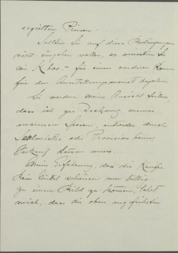 Brief von Guido Arnot an Egon Schiele Bild 3