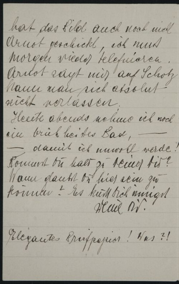 Brief von Edith Schiele an Egon Schiele Bild 2