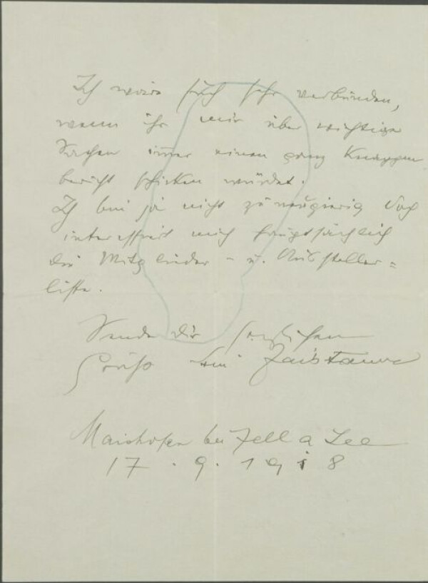 Brief von Anton Faistauer an Egon Schiele Bild 4