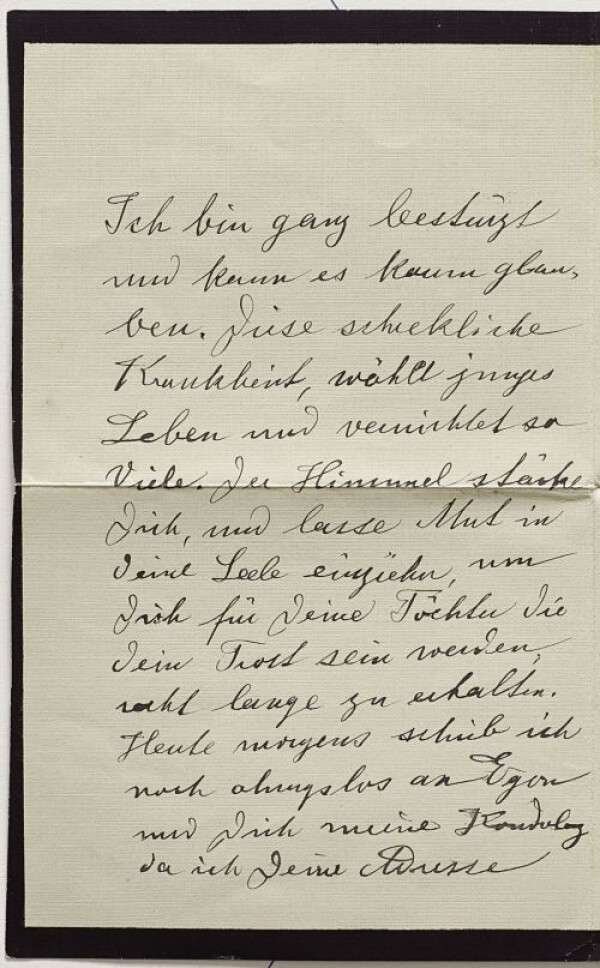 Kondolenzschreiben von Olga Kussy an Marie Schiele zum Tod von Egon Schiele Bild 2